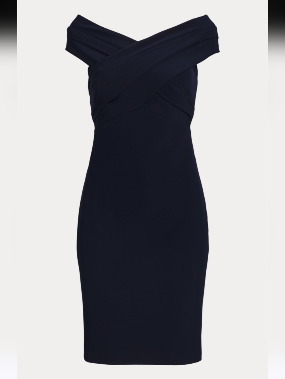 NWT RALPH LAUREN | $175 Crepe Off-the-Shoulder Cocktail Dress - Picture 6 of 9
